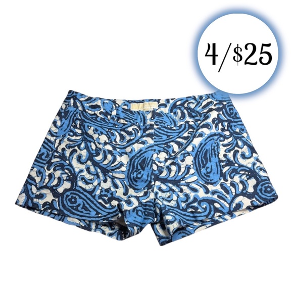 MICHAEL Michael Kors Pants - EUC MICHAEL KORS Blue Paisley Print Shorts Size 0